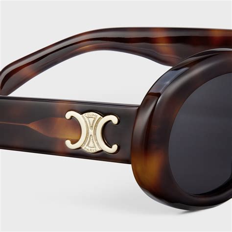 celine triomphe blonde havana|TRIOMPHE 01 SUNGLASSES IN ACETATE.